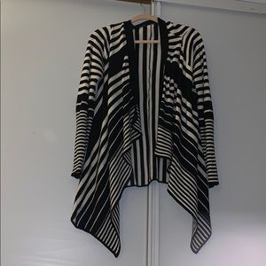 Black and white cardigan sweater
